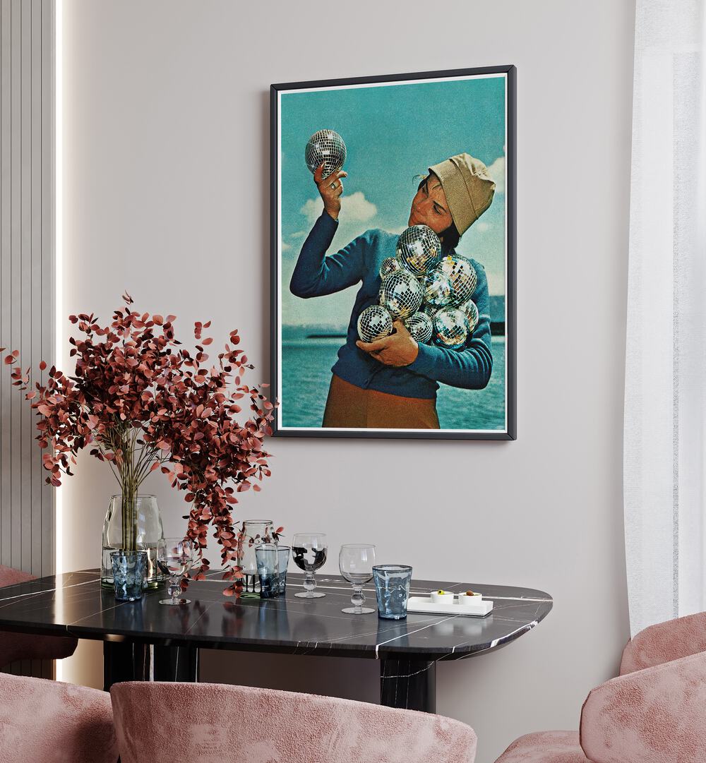 Transform your space with DISCO DORA, SURREAL ART PRINTS by Vertigo Artography, featuring a captivating design.