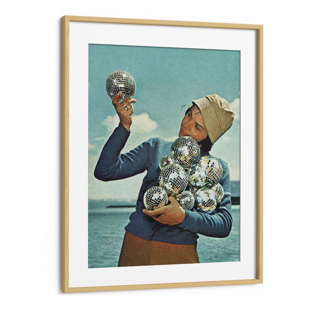 Transform your space with DISCO DORA, SURREAL ART PRINTS by Vertigo Artography, featuring captivating disco visuals.