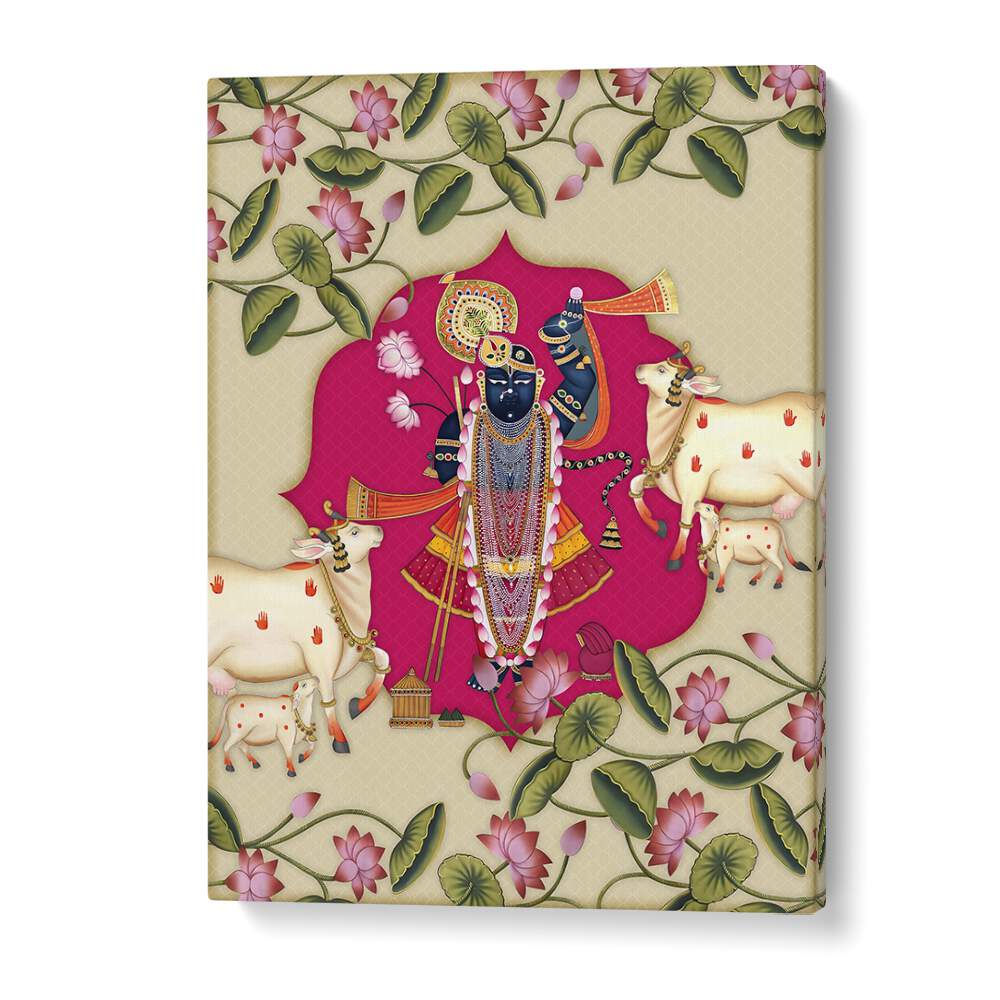 Vibrant depiction of Shrinathji's Radiance, Indian Art Paintings, showcasing rich culture and spiritual artistry.