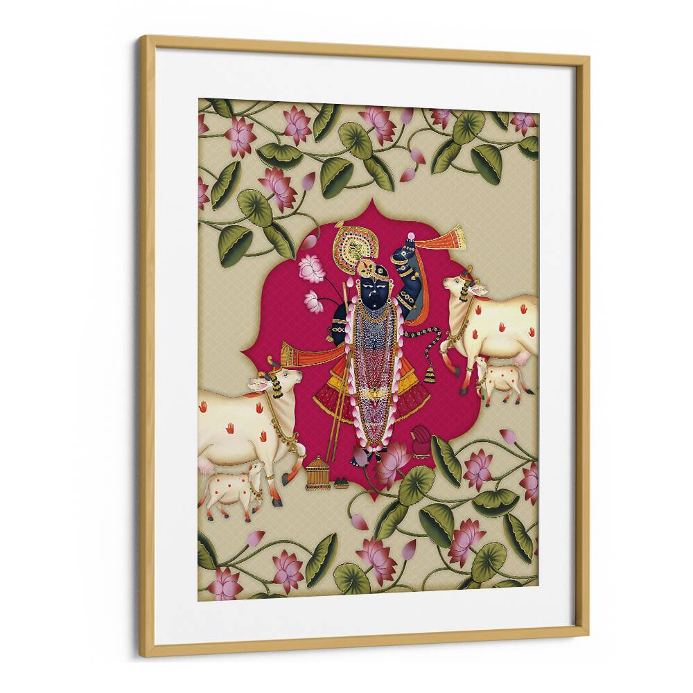 Shrinathji's Radiance, Indian Art Paintings showcasing divine beauty and intricate craftsmanship in vibrant colors.