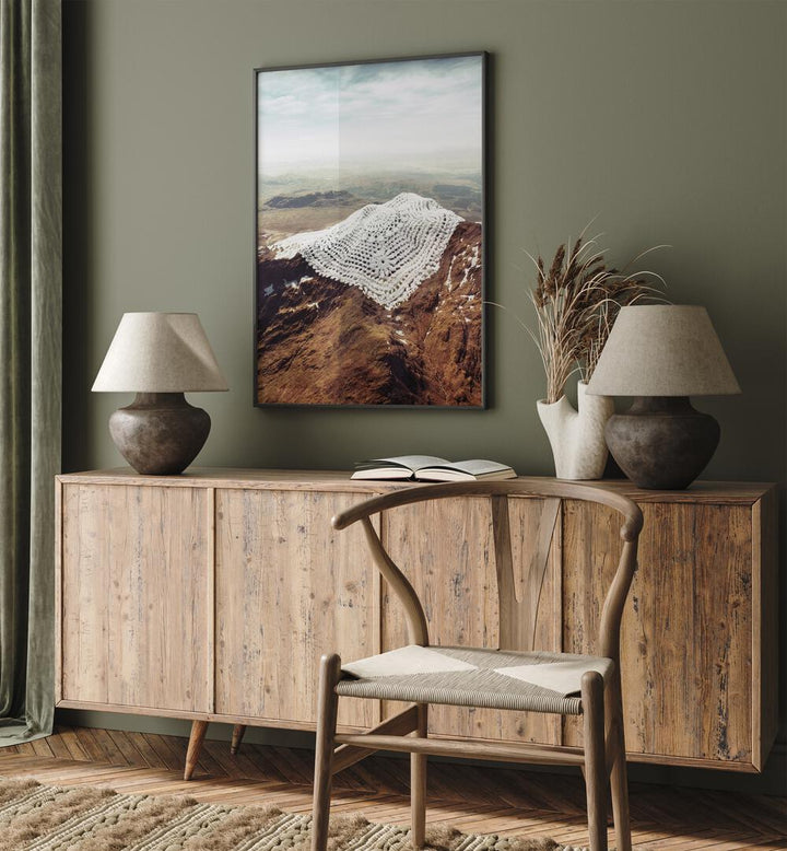 Transform your space with DOILY PEAKS, SURREAL ART PRINTS by Vertigo Artography, showcasing enchanting crochet designs.