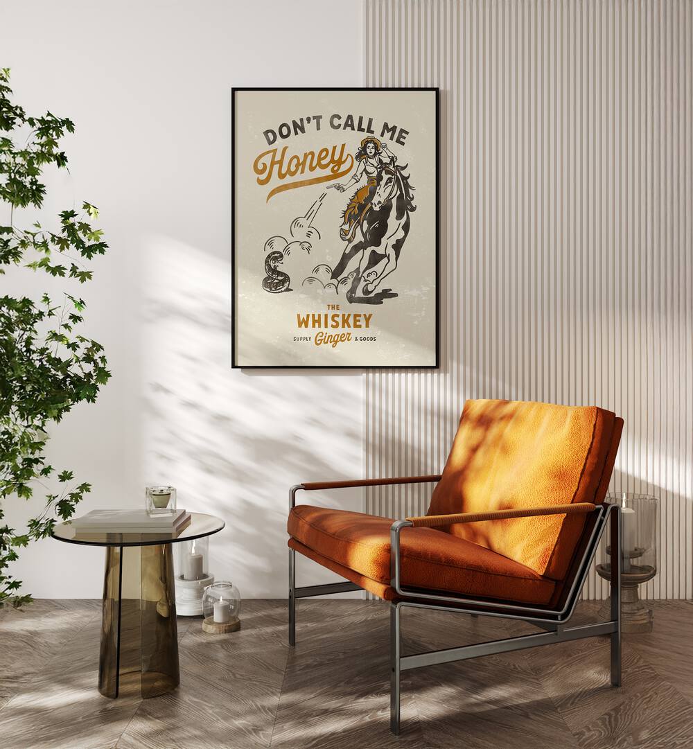 Bold Western art featuring HONEY II, COWBOY design, perfect for expressing fierce spirit in any space.