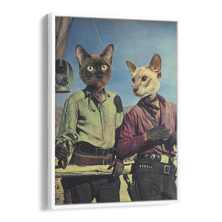 Double Trouble, Surreal Art Prints features whimsical cat portraits, inviting creativity from Vertigo Artography.