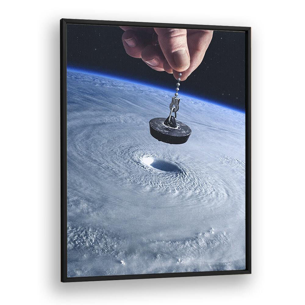 Surreal art print "Down The Drain" by Vertigo Artography, captivating imagination and transforming spaces.