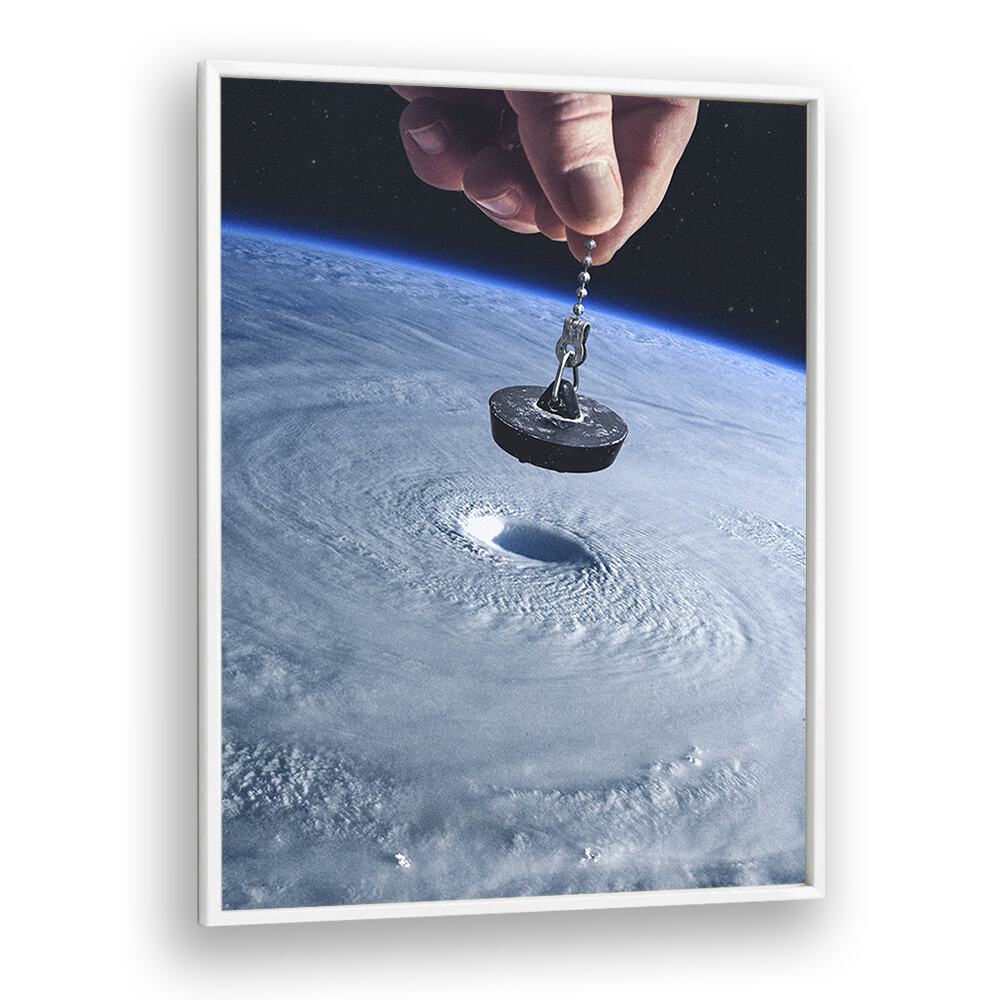 Mesmerizing DOWN THE DRAIN, SURREAL ART PRINTS by Vertigo Artography transforms your space into a realm of imagination.