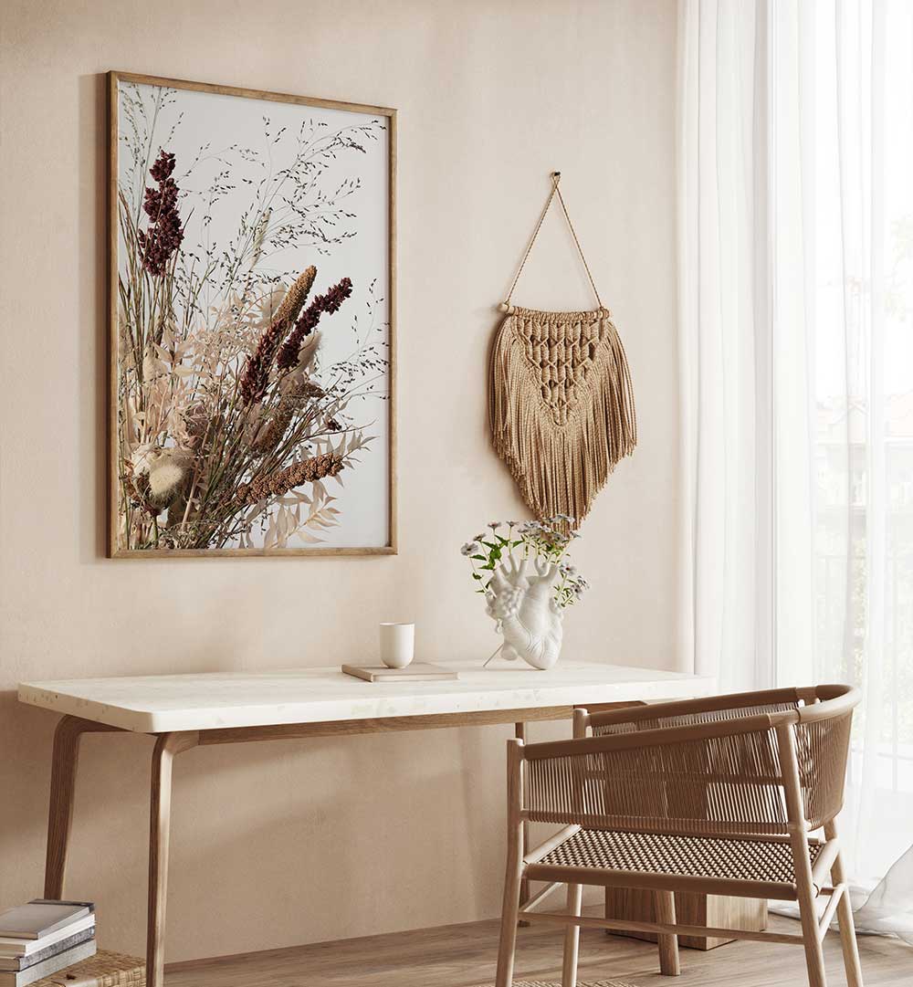 Elevate your decor with DRIED I, FLORAL FLOWER PAINTINGS, showcasing nature's beauty in a sophisticated design.