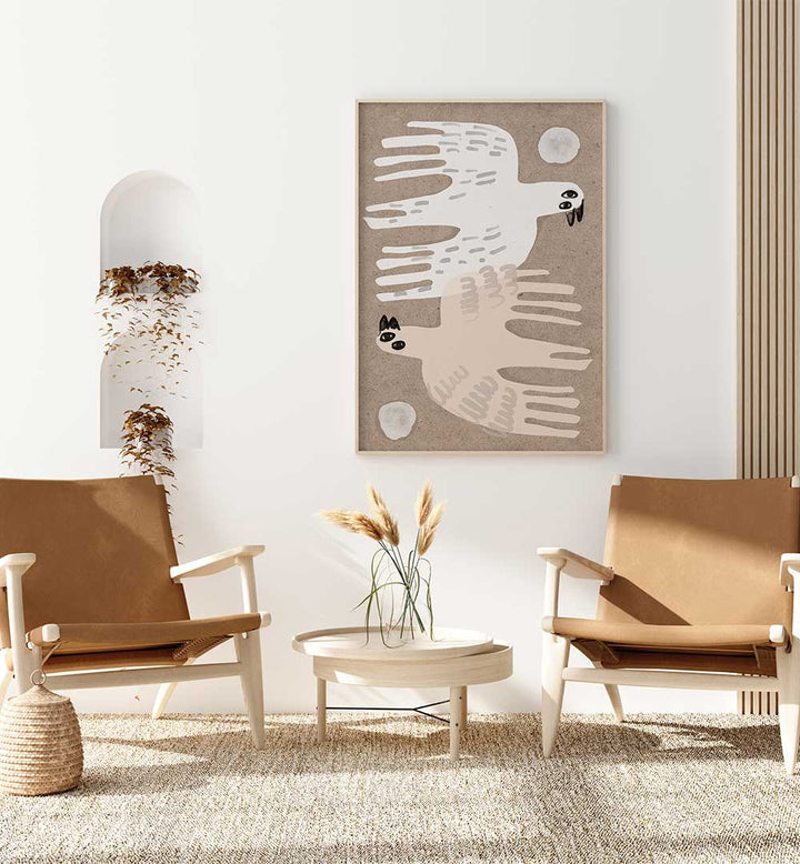 DUAL FLIGHT HARMONY , BOHO ART PAINTINGS