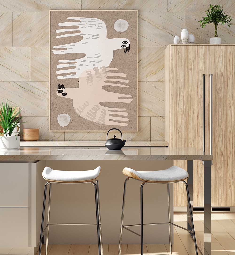 DUAL FLIGHT HARMONY , BOHO ART PAINTINGS