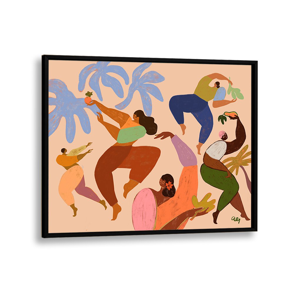 Dance Dance By Arty Guava Wall Art Prints in Black Floater Frame