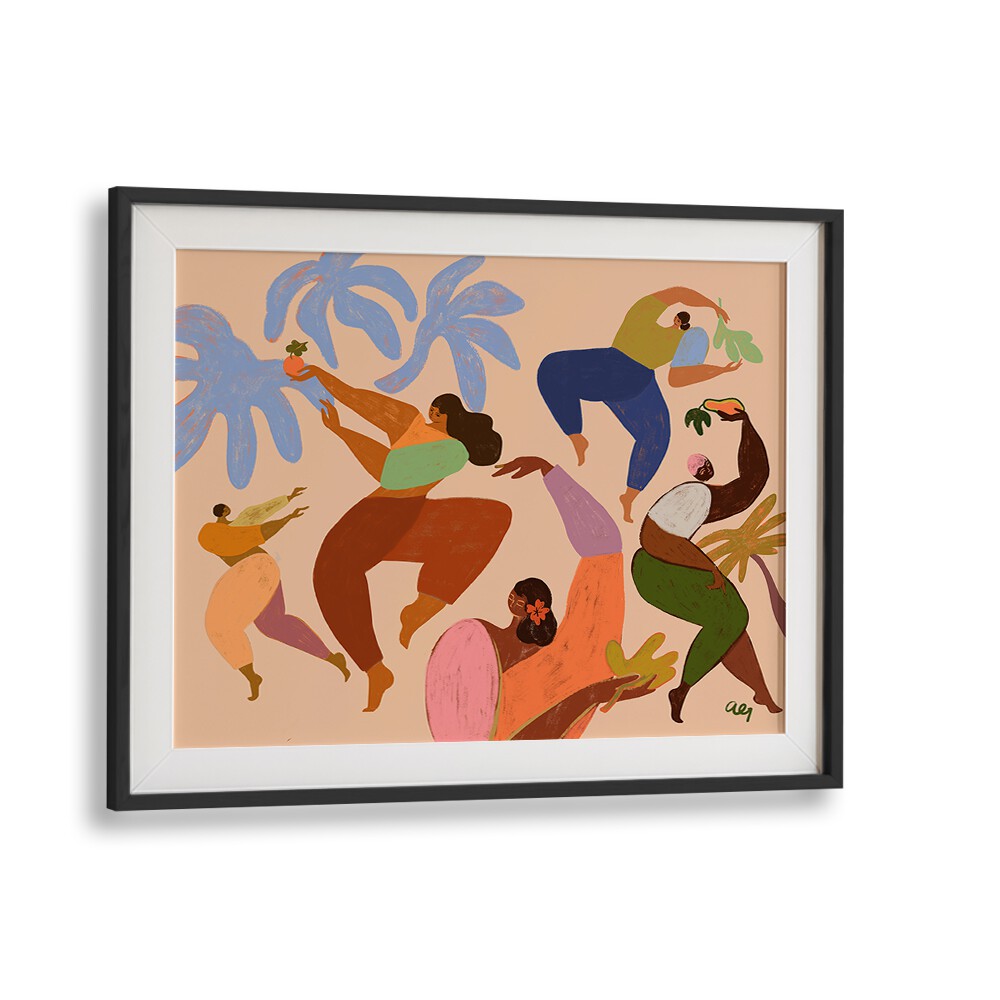 Dance Dance By Arty Guava Wall Art Prints in Black Plain Frame
