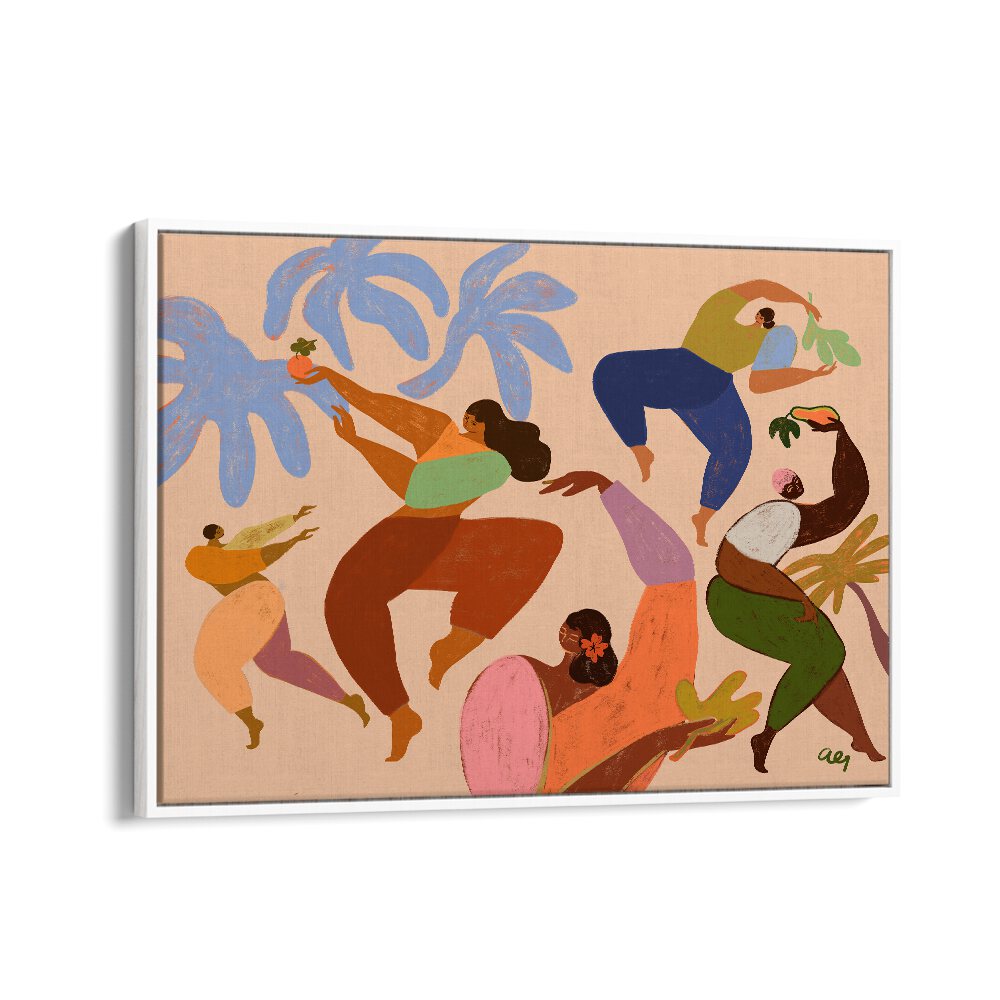 Dance Dance By Arty Guava Wall Art Prints in White Floater Frame