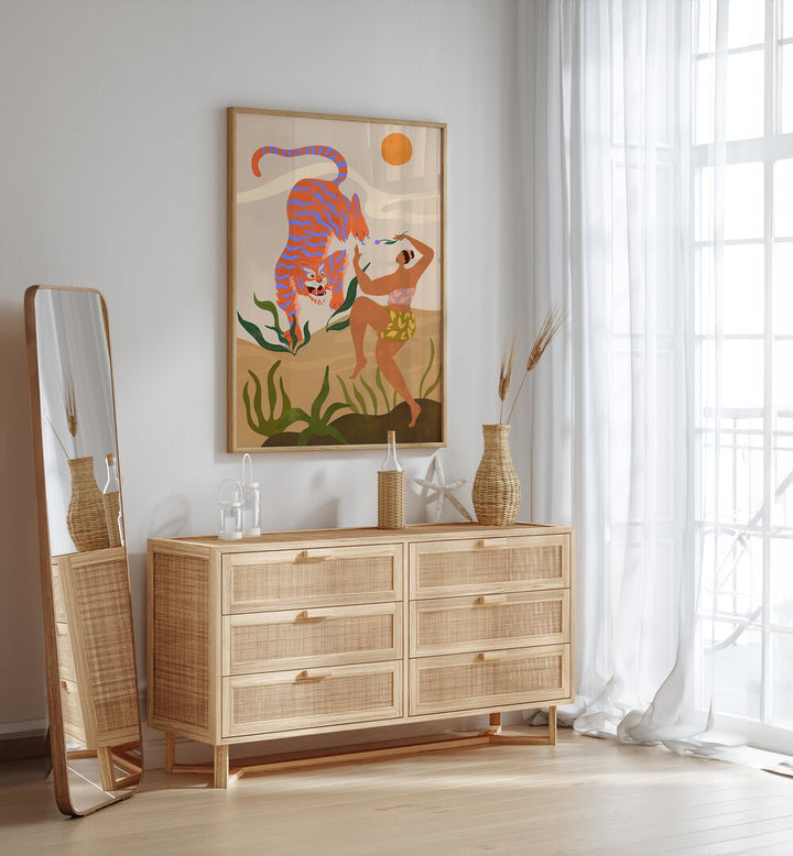 "DANCE WITH ME, ANIMAL PAINTINGS" by Arty Guava adds vibrant charm to your space with its stunning wall art.