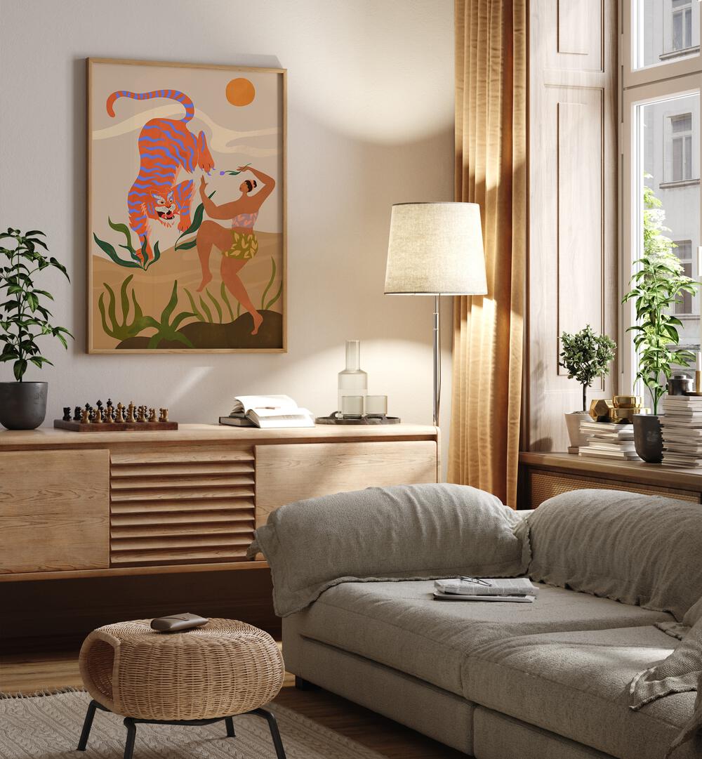 Transform your space with "DANCE WITH ME, ANIMAL PAINTINGS" by Arty Guava, a vibrant wall art print.