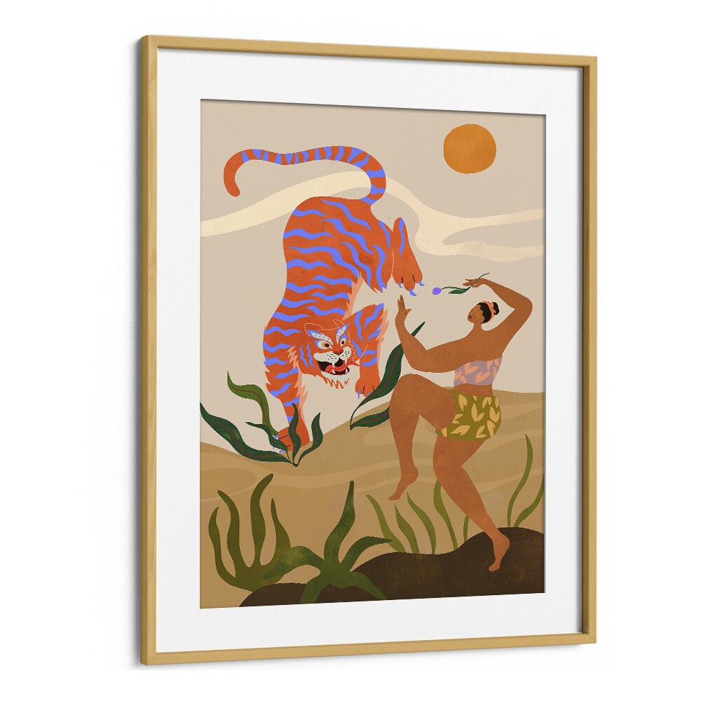 Vibrant "Dance With Me, Animal Paintings" by Arty Guava adds charm to any space with its lively design.