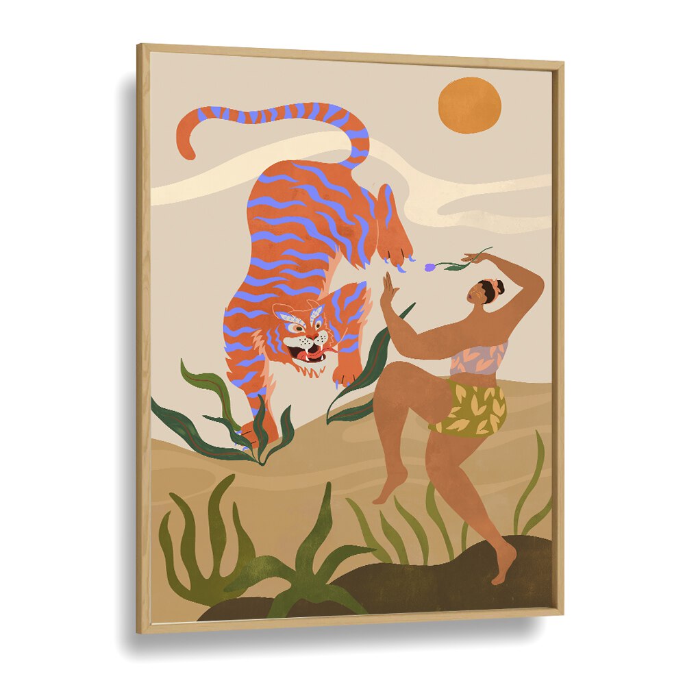 Bright and playful "Dance With Me" animal painting by Arty Guava, perfect for transforming your space.