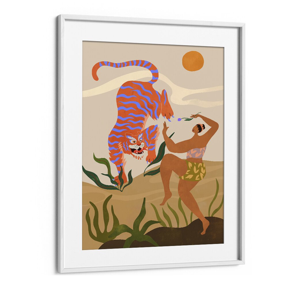 Vibrant "Dance With Me" animal painting by Arty Guava, perfect for transforming your living space.