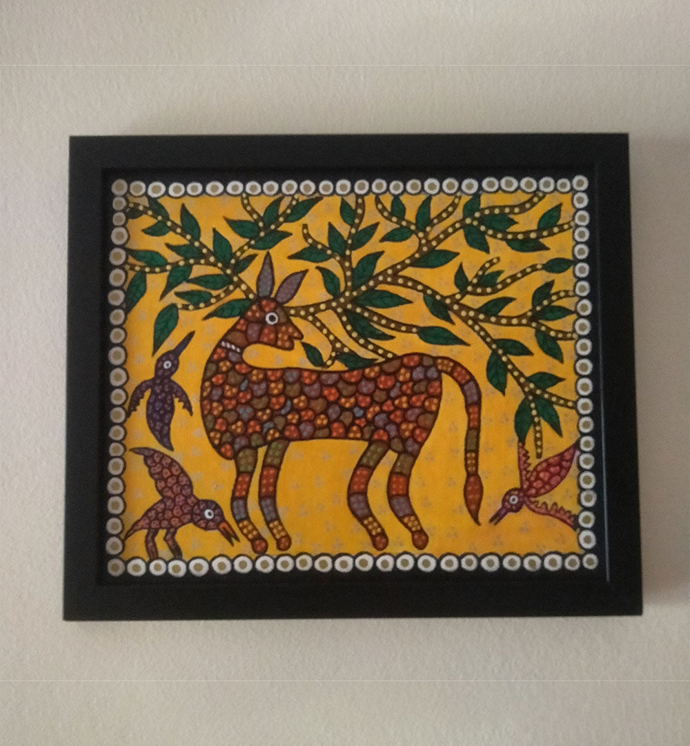 DEER AND BIRDS , HANDMADE ARTWORKS