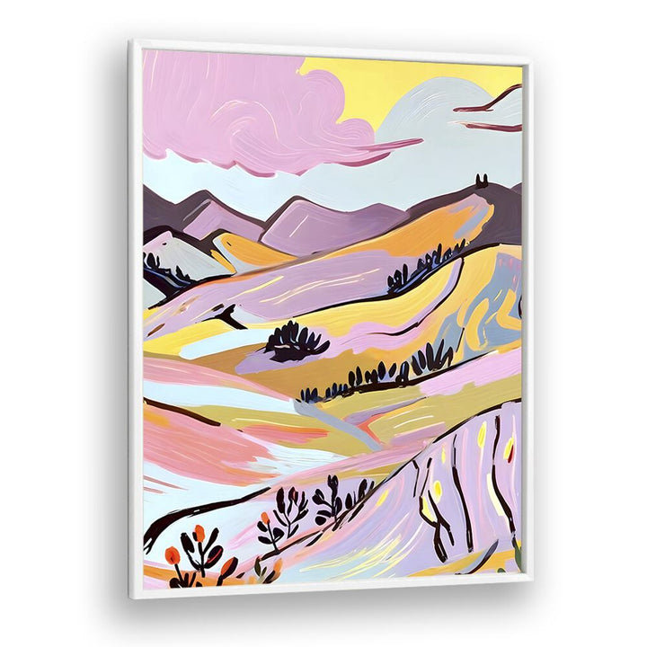 Vibrant "Delicious Landscape" painting by Uma Gokhale, enhancing your space with captivating landscape paintings.