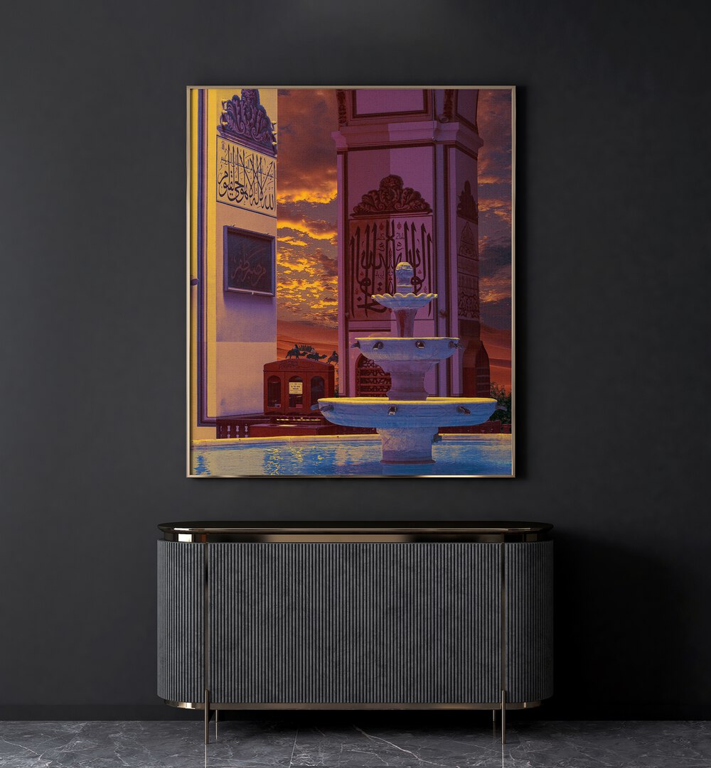 Transform your space with the enchanting DESERT PALACE, SURREAL ART PRINTS by Cosmo Zach, showcasing stunning surrealism.