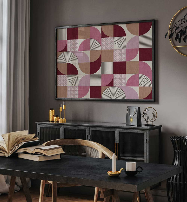 DESERT SHAPES MAUVE , GEOMETRIC ART PRINTS