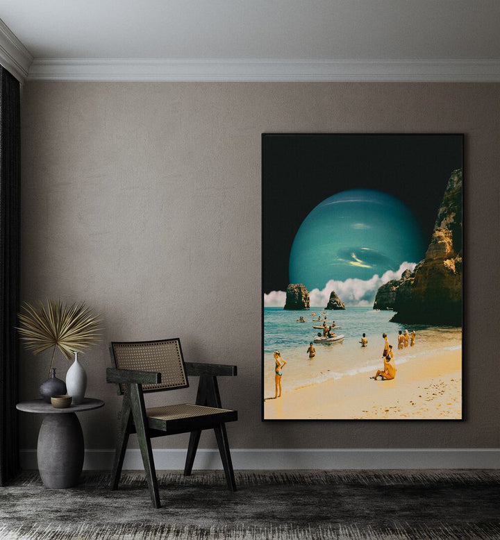 Elevate your decor with DETERMINATION, SURREAL ART PRINTS by Taudalpoi, showcasing captivating beach scenes and surreal elements.