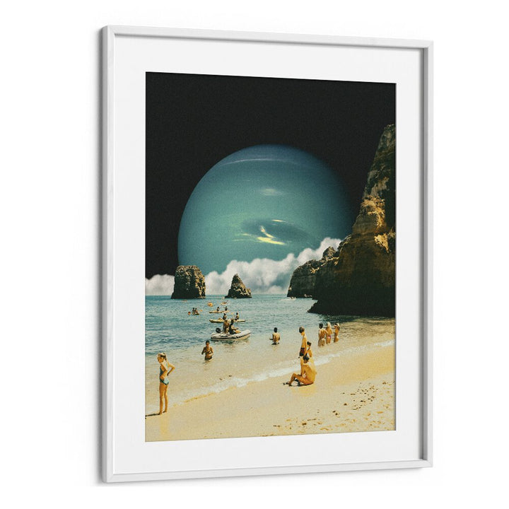 Framed DETERMINATION, SURREAL ART PRINTS by Taudalpoi, blending surreal landscapes with beach scenes for unique decor.