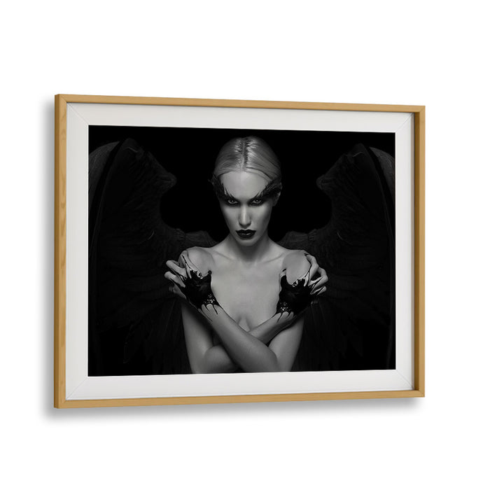 Captivating "DEVIL INSIDE HER, PHOTOGRAPHY PRINTS" by David Drake, showcasing fine art fashion in a framed masterpiece.