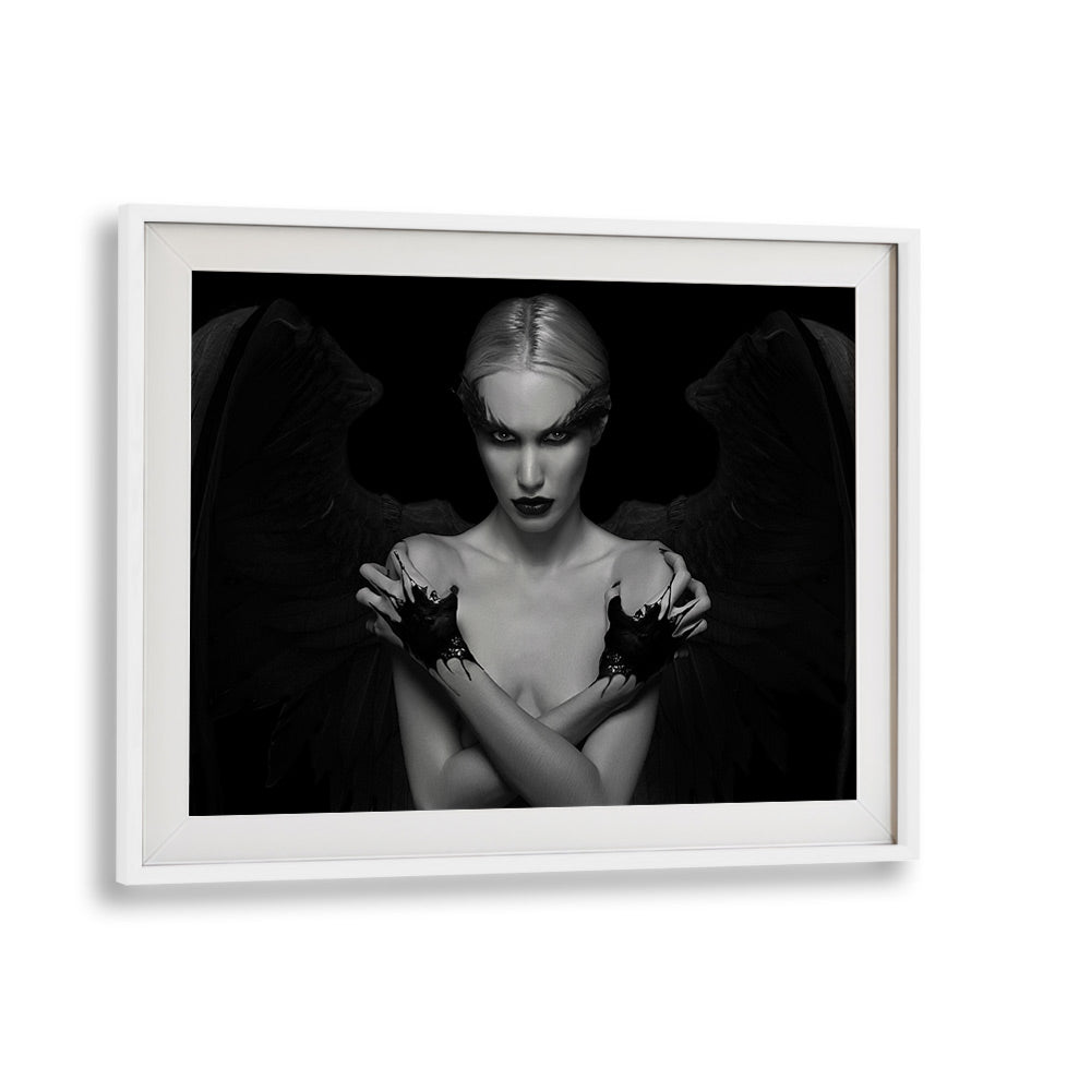 Captivating "DEVIL INSIDE HER, PHOTOGRAPHY PRINTS" by David Drake, featuring striking fine art and fashion elements.