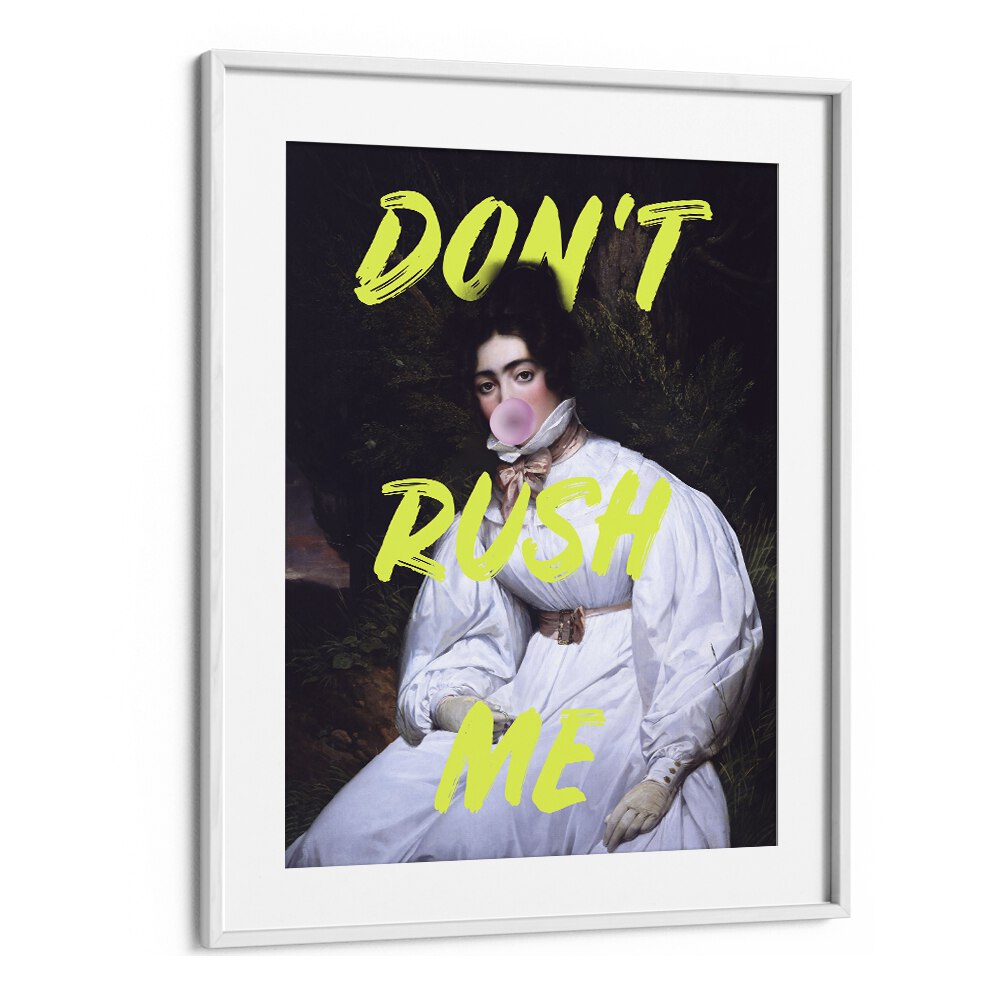 DONT RUSH ME II, ALTERED ART PRINTS by Grace Digital Art Co adds a bold touch to your decor with artistic flair.