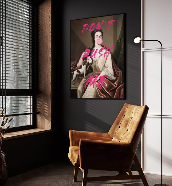 Stylish interior featuring DONT RUSH ME III, ALTERED ART PRINTS by The Art Concept, perfect for modern decor.
