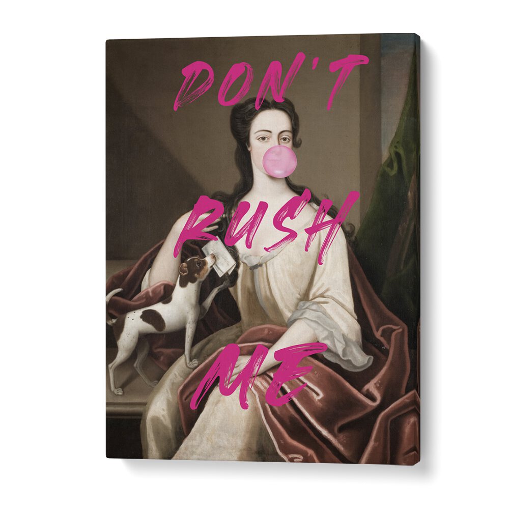 DONT RUSH ME III, ALTERED ART PRINTS by The Art Concept adds a unique flair to any space with its striking design.