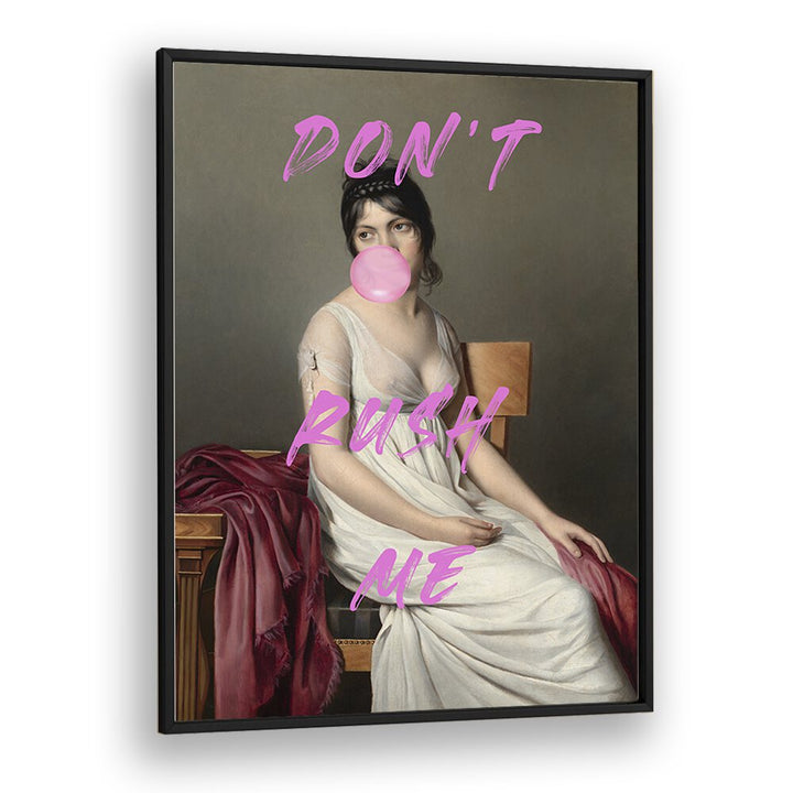 Captivating DONT RUSH ME VIII, ALTERED ART PRINTS by The Art Concept, featuring a vintage portrait with modern flair.
