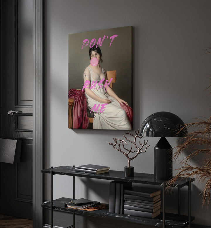 "DONT RUSH ME VIII, ALTERED ART PRINTS showcases a contemporary twist on classic art, perfect for any collection."