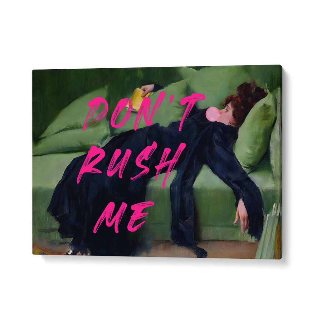 Elevate your decor with DONT RUSH ME VII, ALTERED ART PRINTS from The Art Concept, blending creativity and charm.