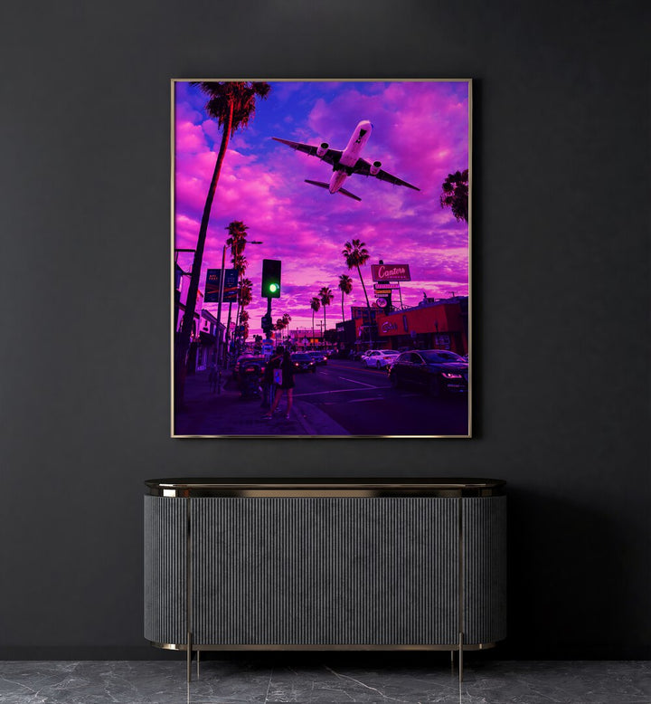 Vibrant surreal art print from DREAMVERSE, SURREAL ART PRINTS collection by Ritvik Takkar, featuring a striking sky and landscape.