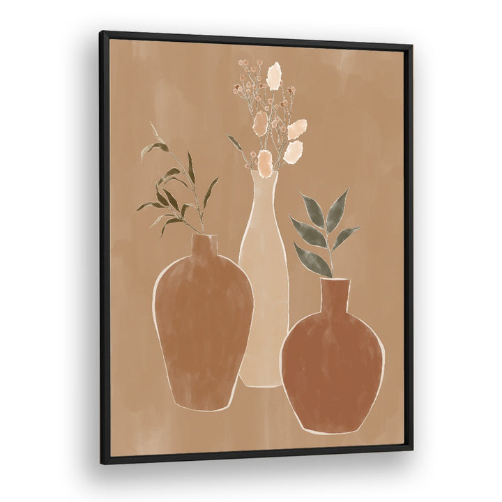 Dried Flower Banquet, Boho Art Prints by Ivy Green features elegant vases and delicate florals on canvas.