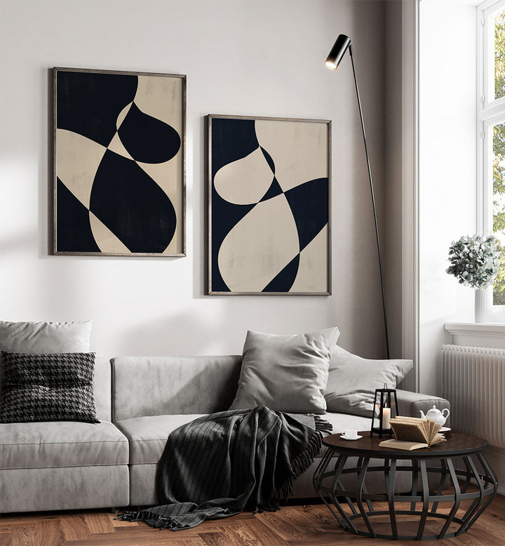DUAL DRIFT SET , SET OF 2 PAINTINGS
