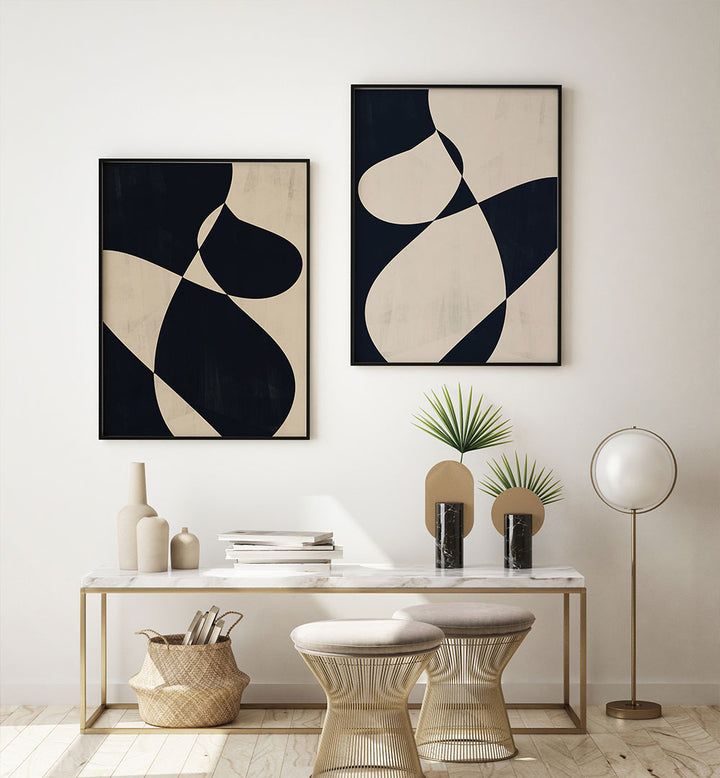 DUAL DRIFT SET , SET OF 2 PAINTINGS