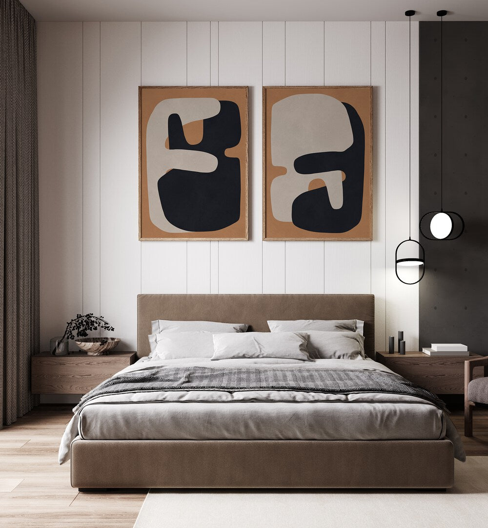 Transform your space with the EARTH & SHADOW SET, featuring two elegant paintings inspired by nature's beauty.