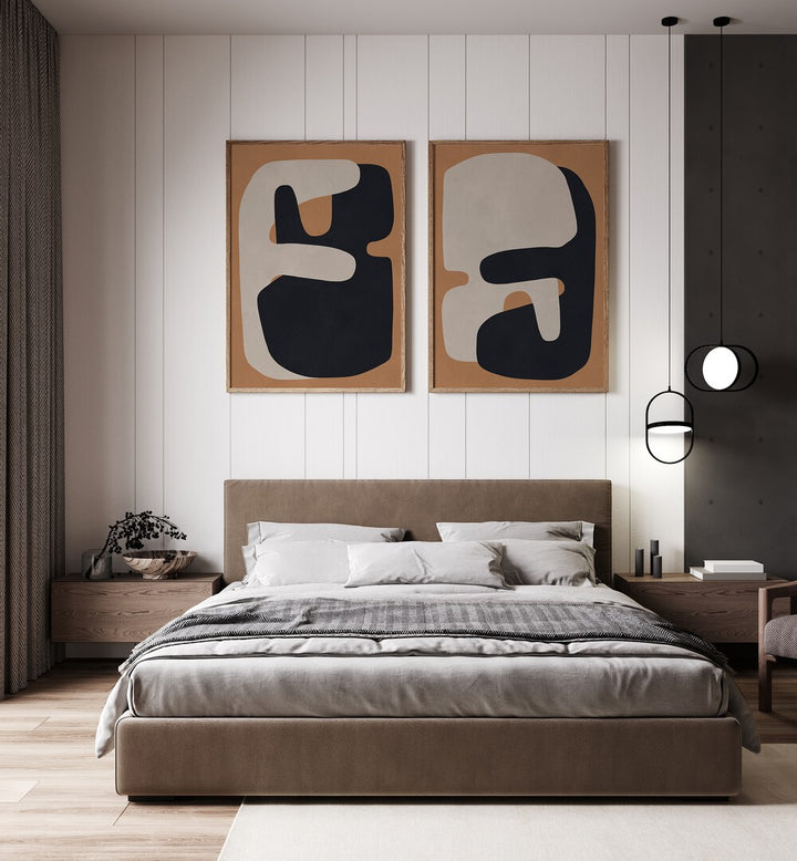 Transform your space with the EARTH & SHADOW SET, featuring two elegant paintings inspired by nature's beauty.