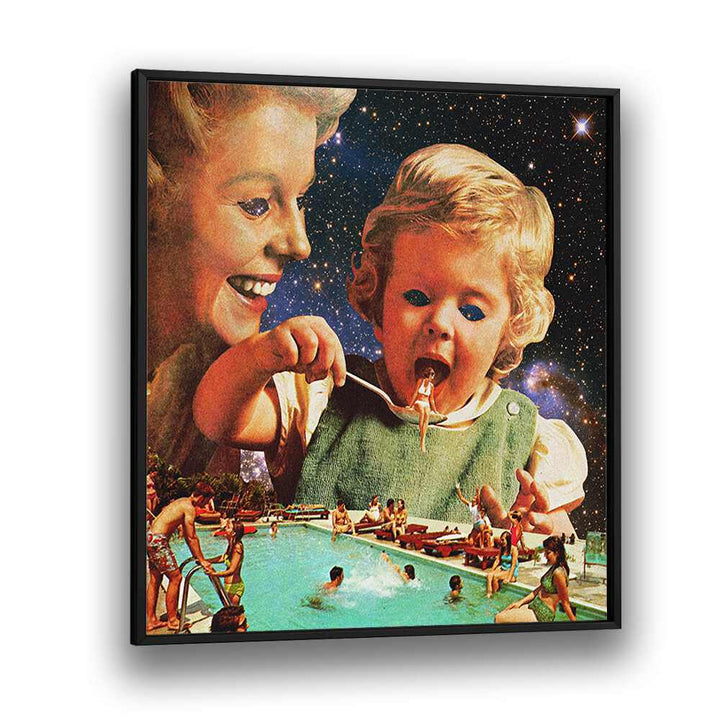 EAT UP, SURREAL ART PRINTS by Vertigo Artography, featuring a whimsical scene of surreal elegance for your space.
