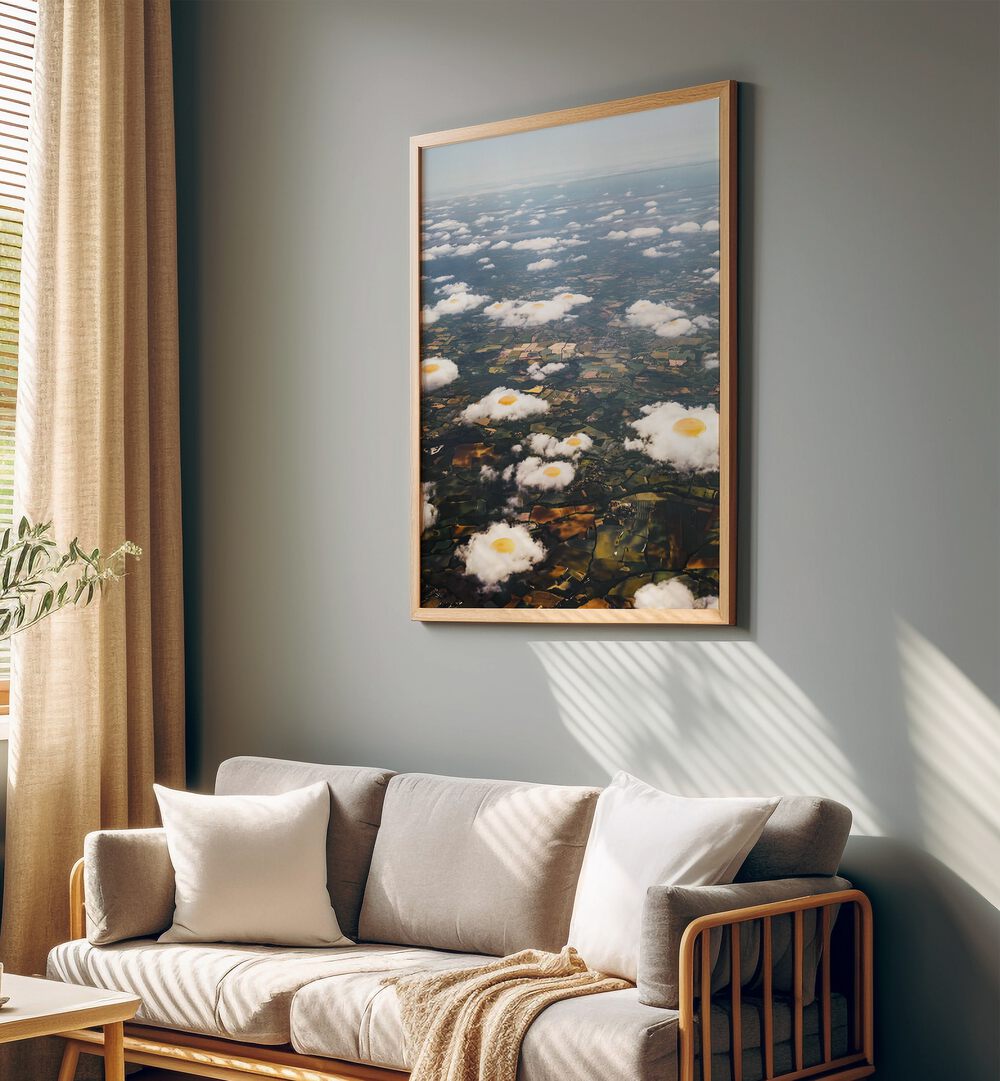 Transform your space with EGGY CLOUDS, SURREAL ART PRINTS by Vertigo Artography, an enchanting art collection.