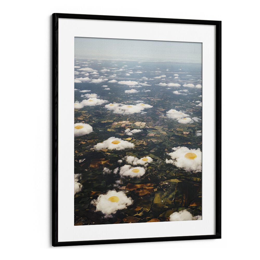 EGGY CLOUDS, SURREAL ART PRINTS by Vertigo Artography features whimsical clouds resembling eggs, perfect for any art lover.