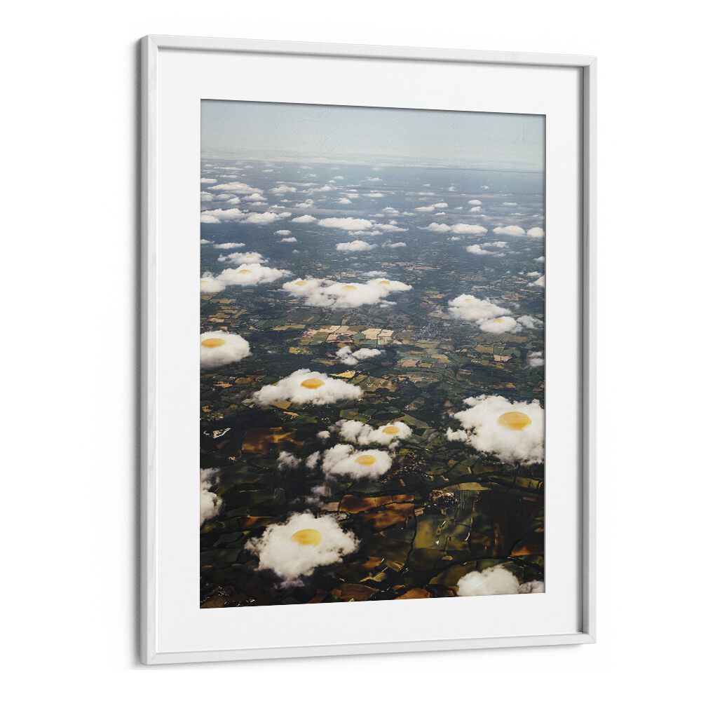 Transform your space with EGGY CLOUDS, SURREAL ART PRINTS by Vertigo Artography, featuring whimsical clouds and landscapes.