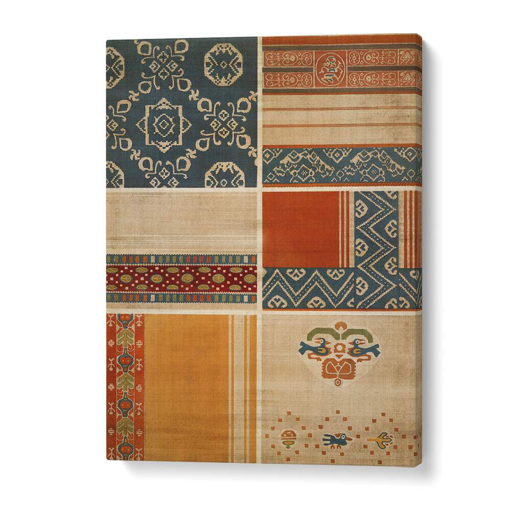 Elegant EGYPTIAN PATTERN in vibrant colors, perfect for showcasing EGYPTIAN ART PAINTINGS in your modern decor.
