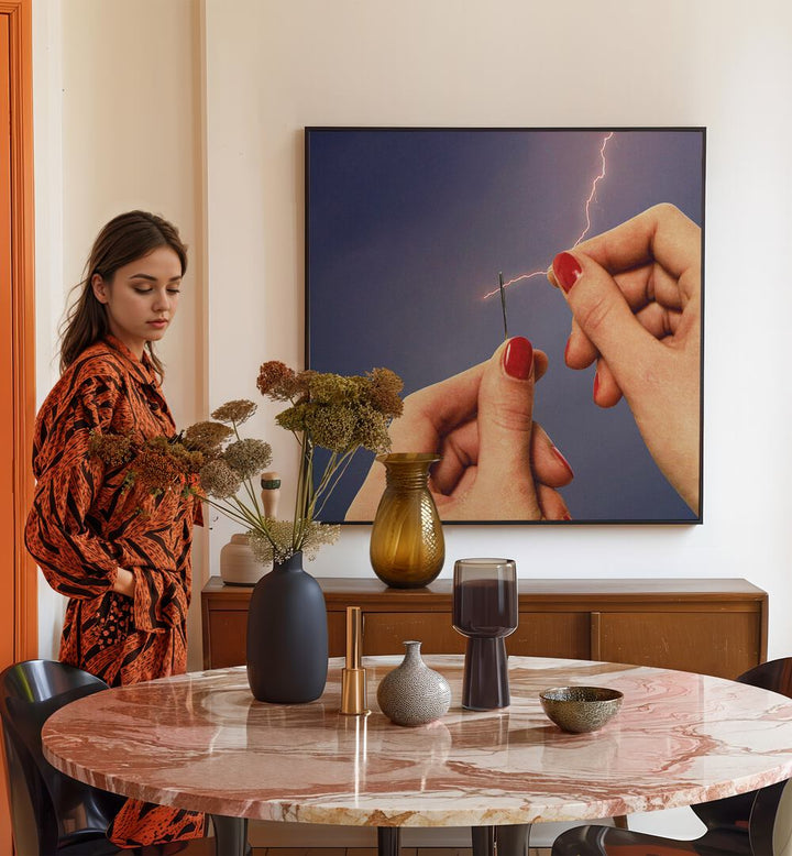 Elevate your space with ELYSIAN THREAD, SURREAL ART PRINTS by Vertigo Artography, showcasing captivating surrealism.