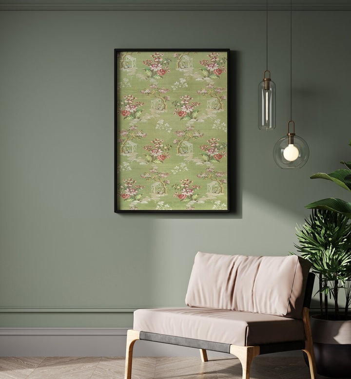 Elegant EMMA SLIK I BOTANICAL, FLORAL FLOWER PAINTINGS adorn a stylish room, enhancing decor with vibrant beauty.