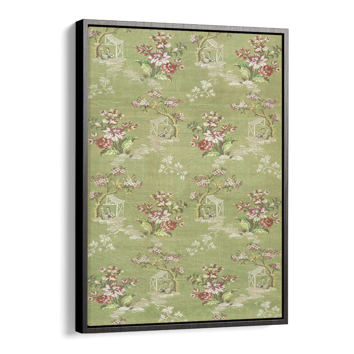 Elegant EMMA SLIK I BOTANICAL, FLORAL FLOWER PAINTINGS in a black floater frame, perfect for transforming your space.