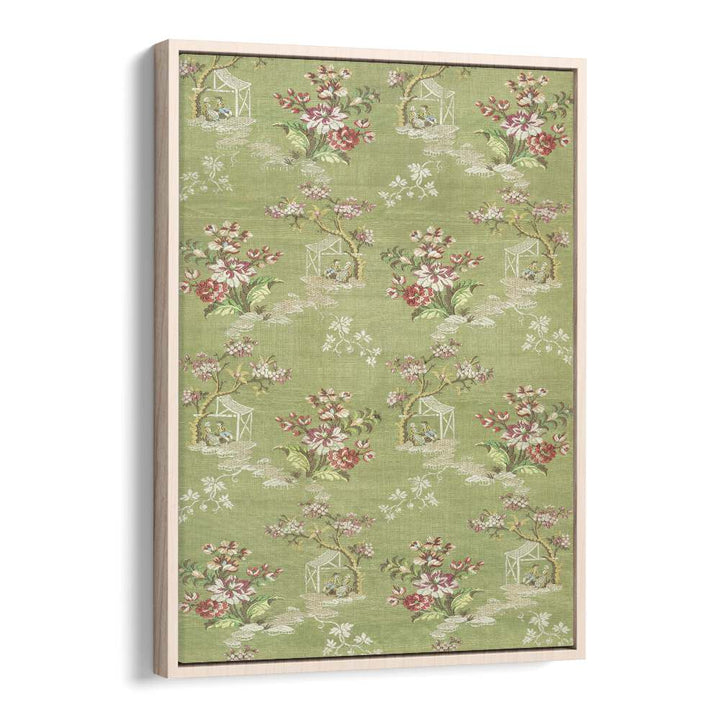 Elegant EMMA SLIK I BOTANICAL, FLORAL FLOWER PAINTINGS with oak wood floater frame, perfect for transforming your space.