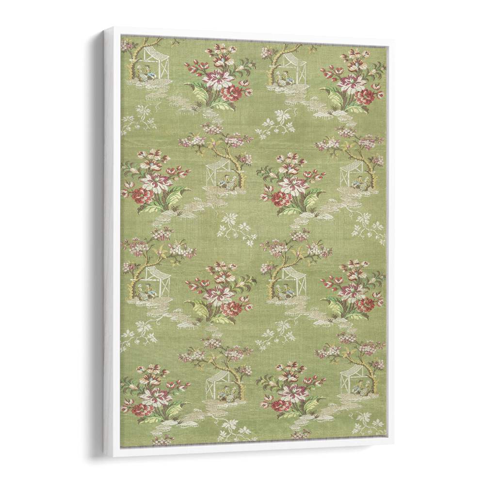 Elegant EMMA SLIK I BOTANICAL, FLORAL FLOWER PAINTINGS in white floater frame, perfect for transforming your space.